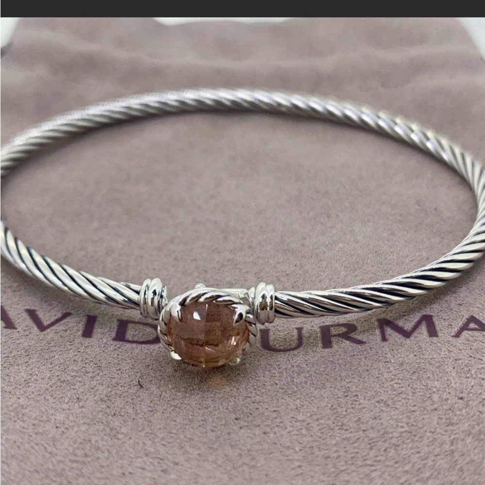 David Yurman 8mm Morganite Chanteline Bracelet